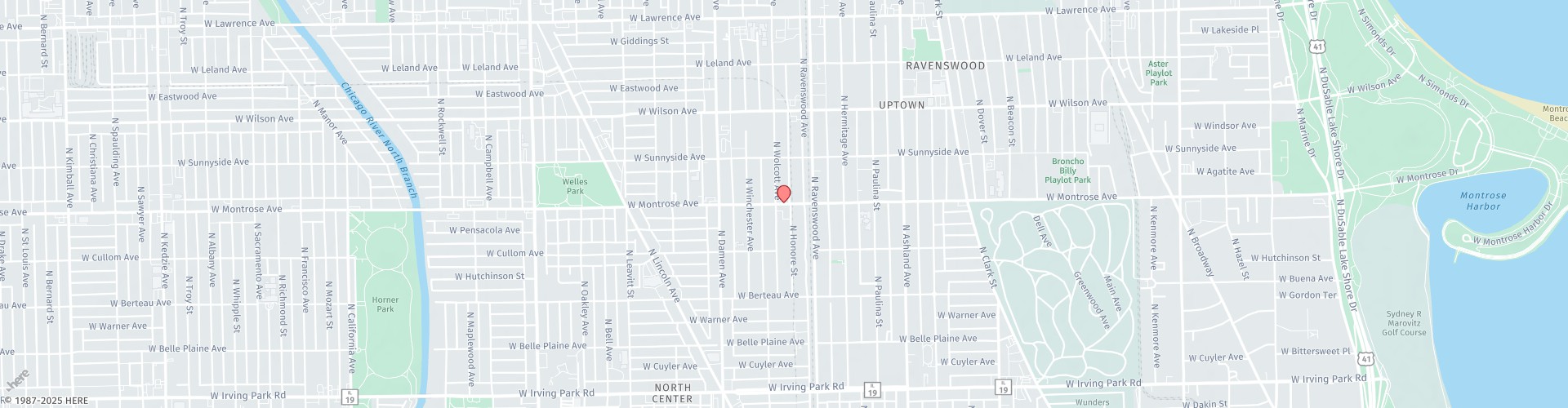 Location Map: 1827 W Montrose Ave Chicago, IL 60613